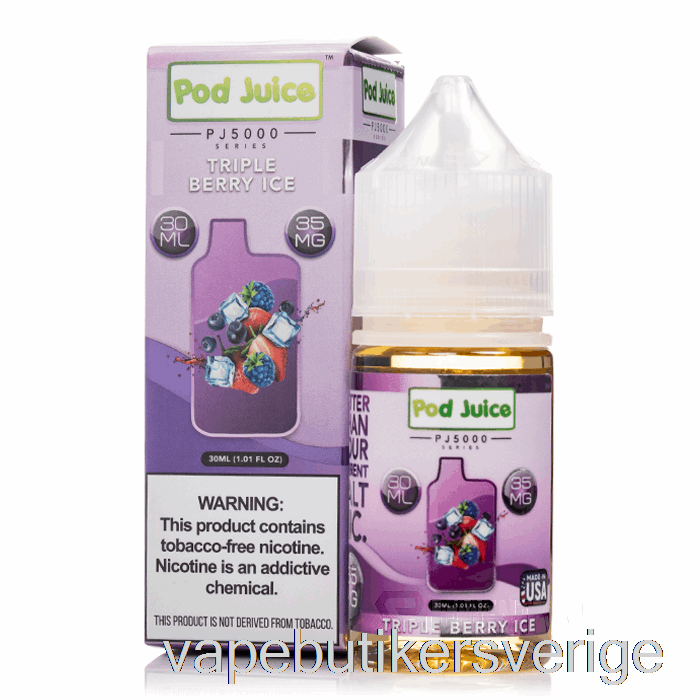 Vape Sverige Triple Berry Ice - Pod Juice Pj5000 - 30ml 35mg
